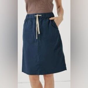 NWOT PACT French Navy A-Line Drawstring Skirt Size XL